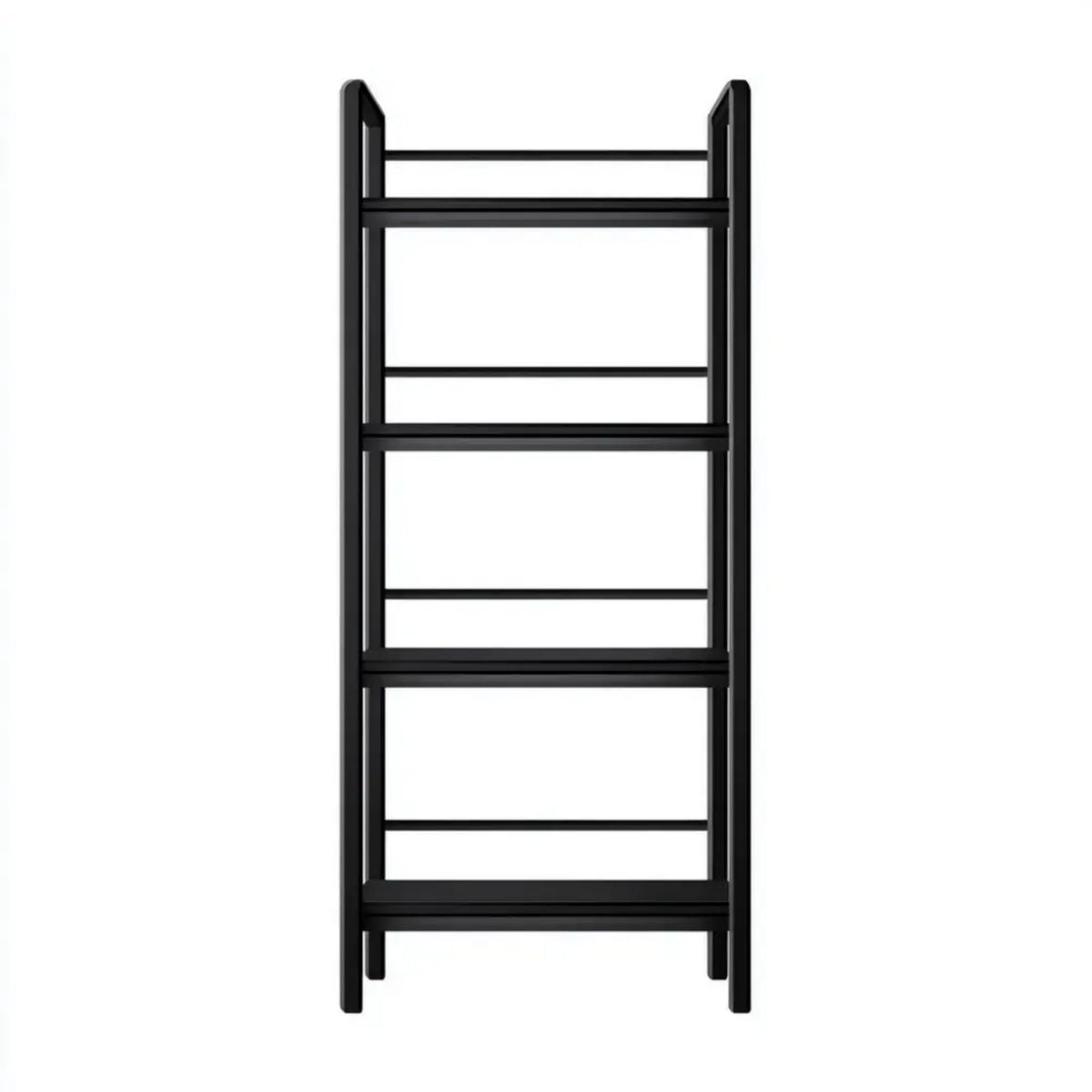 Metalowy regał drabinkowy 5-poziomowy, czarny, 50 × 30 × 180 cm